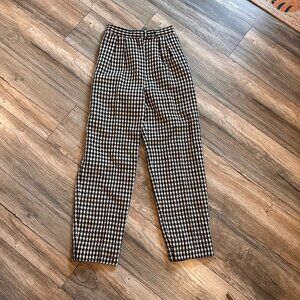 VINTAGE 80s CHRISTIAN DIOR HOUNDSTOOTH PANTS